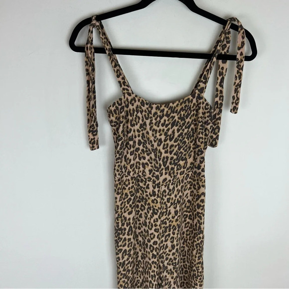 Anthropologie Faithfull The Brand Elsa Leopard Print Jumpsuit Size S / 4 - Picture 4 of 10